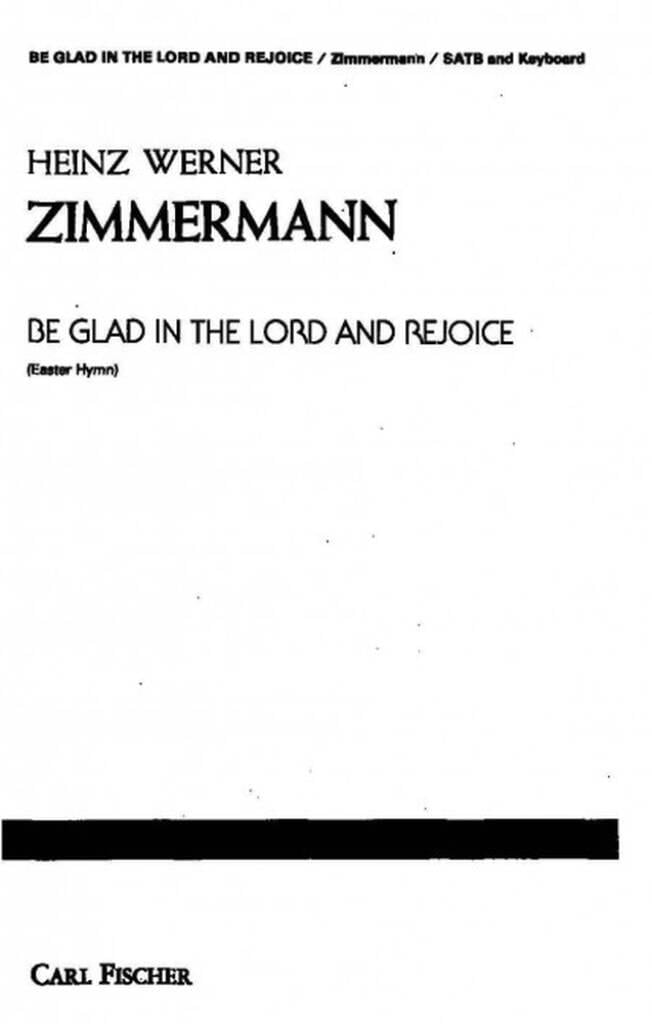 Be Glad In The Lord and Rejoice